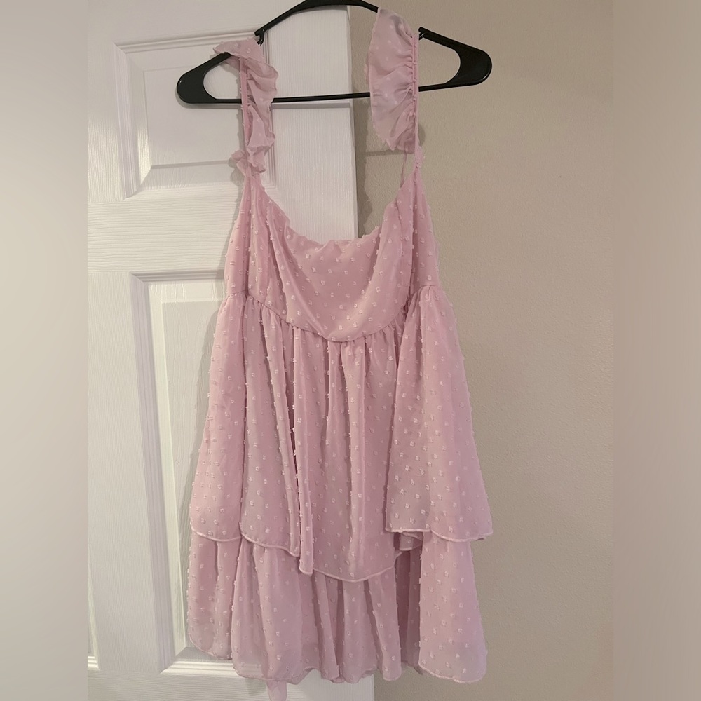 Baby doll ruffle mini dress